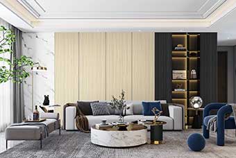 上饶轻奢风格-客厅